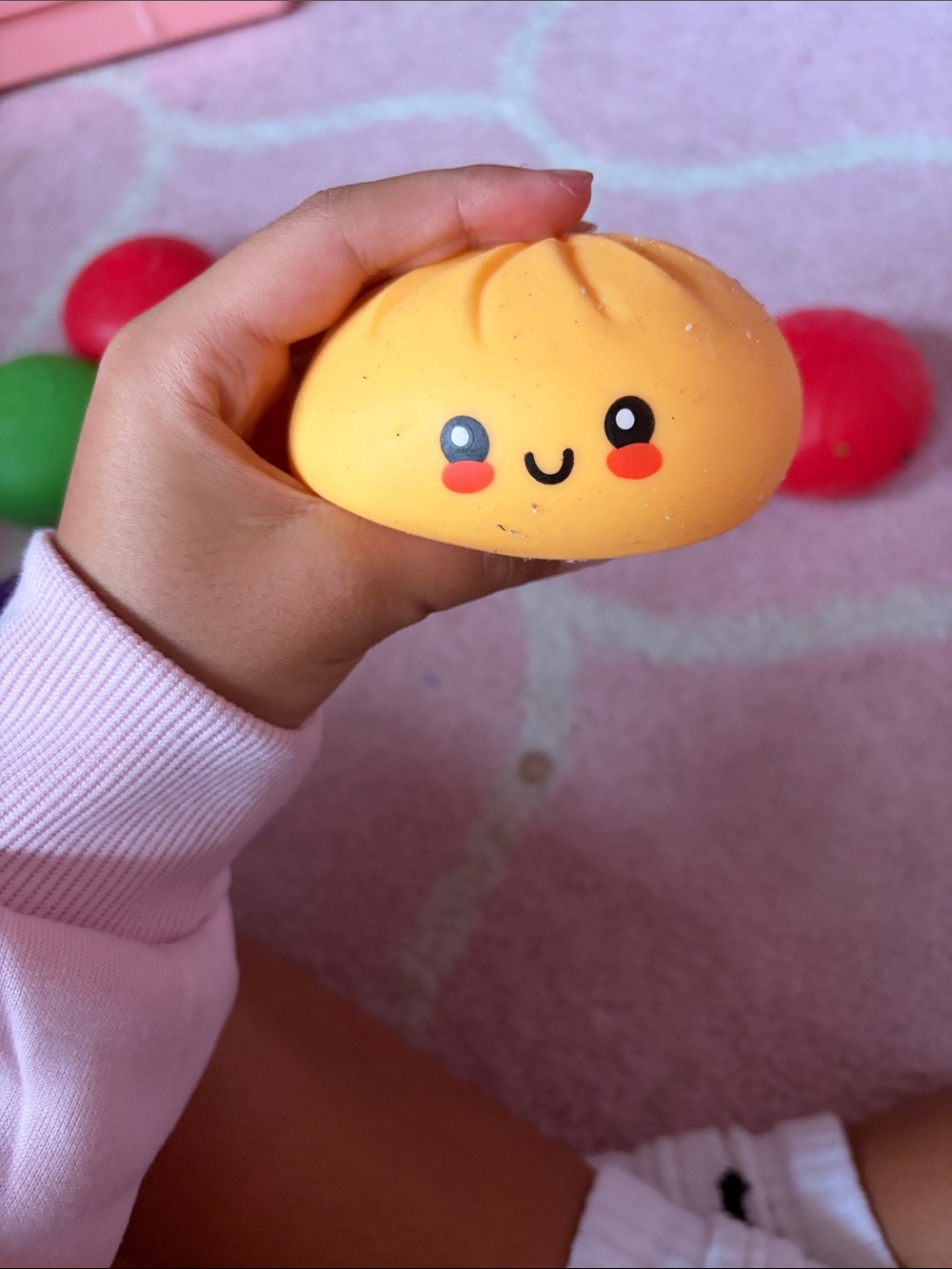 Cute Orange Squishy Bun Toy for Kids - Kawaii Stress Relief